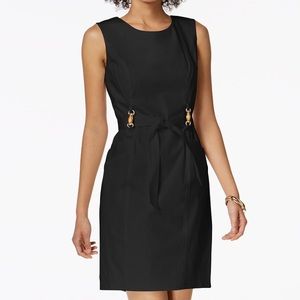 Ellen Tracy Belted Sheath Dress